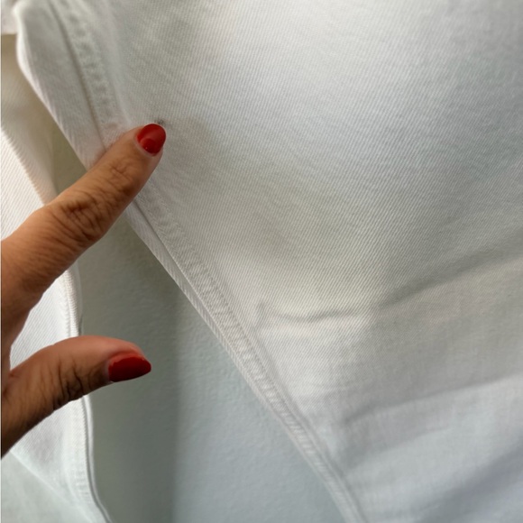 Agolde 90’s Pinch Waist High Rise Straight Jean Marshmallow White Size 23 - Picture 9 of 14